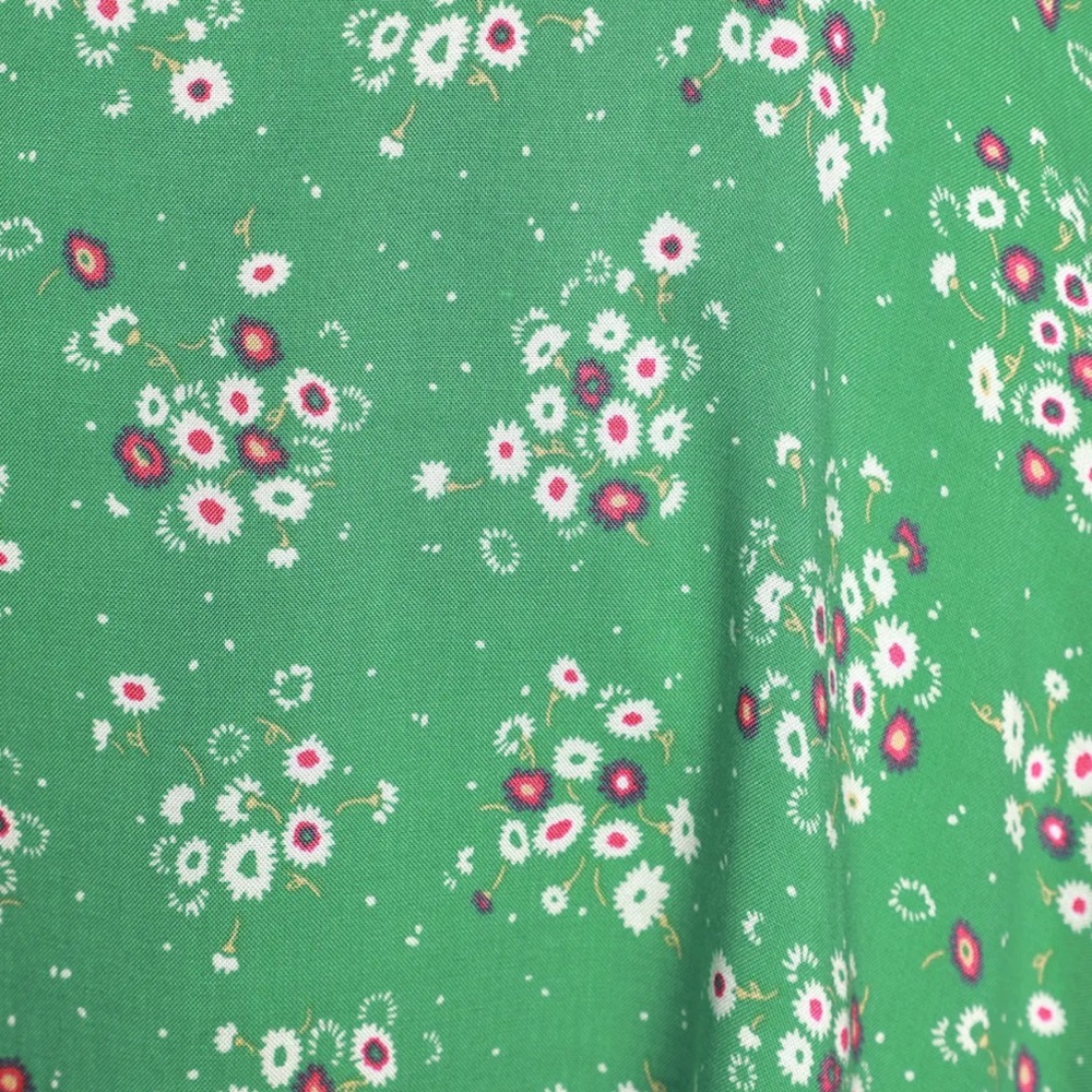 LULUS Camellia Curtsies Green Floral Print Skater Dress - Size S - Picture 5 of 15